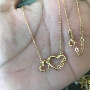 18k REAL GOLD MOM necklaxe